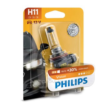 H11 12V- 55W (PGJ19-2) ( +30% ) Vision ( 1.) 12362PRB1